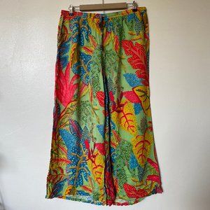 Christian Siriano Vibrant Wide Leg Pants Size Large